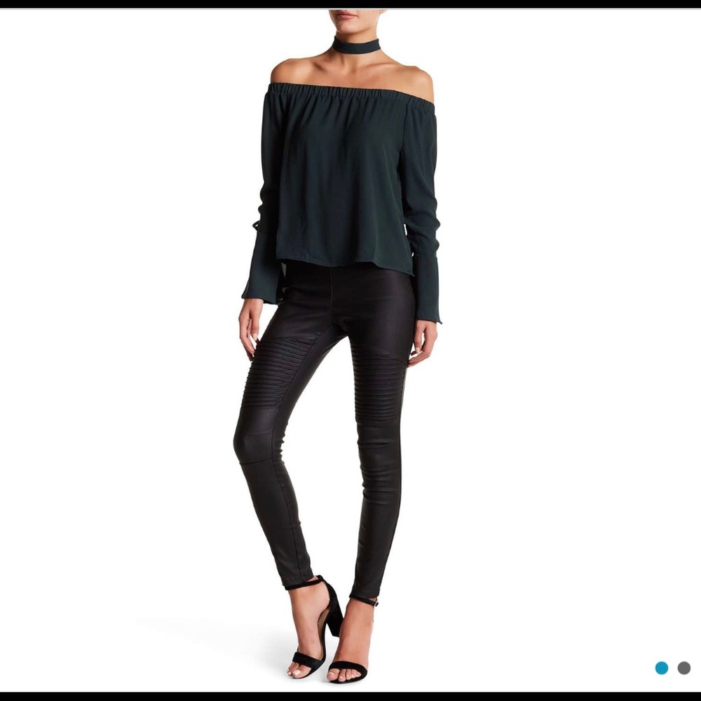 NWOT Ooberswank High Rise Moto Leggings